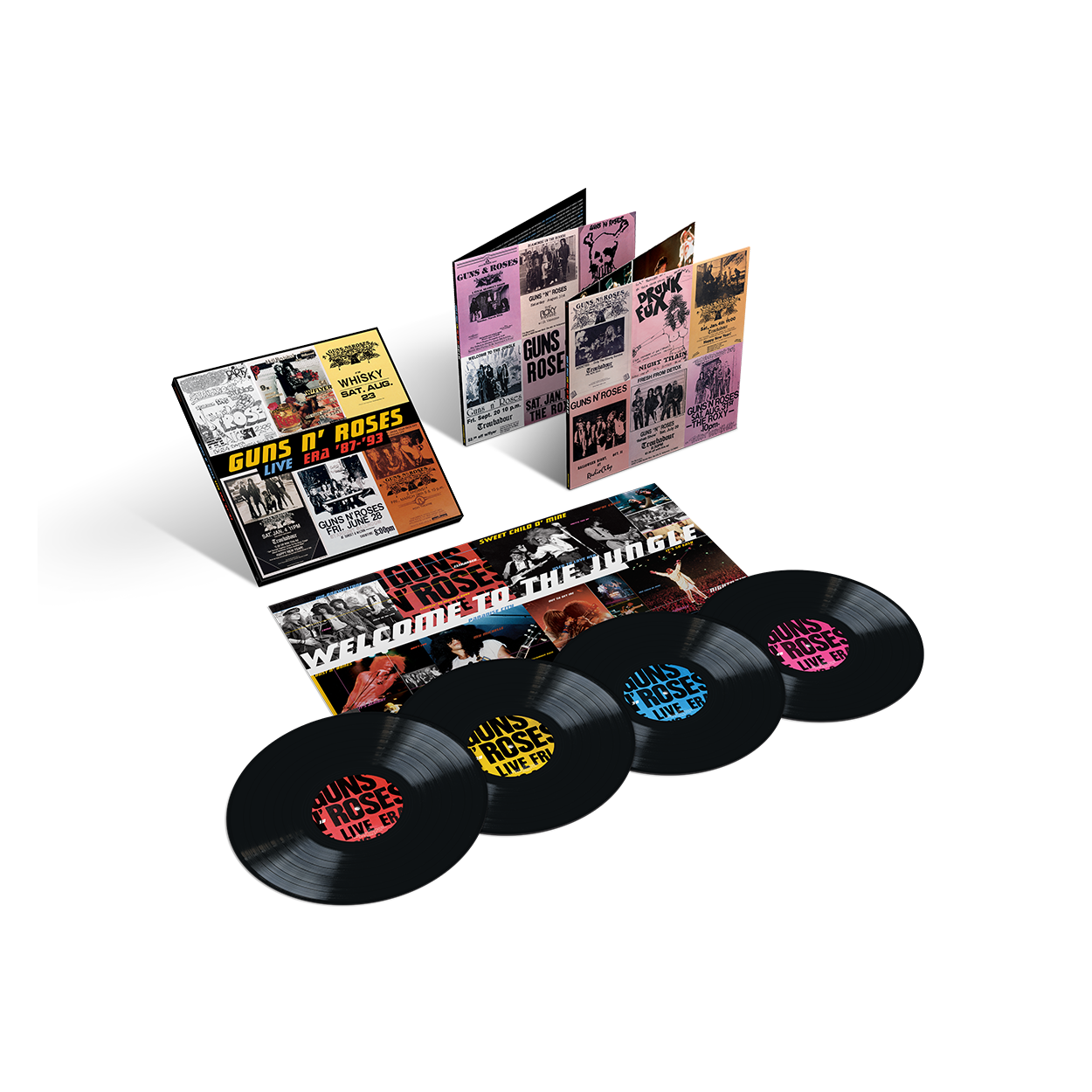 Guns N' Roses Live Era '87-'93限定カラーLP 角潰 Live Era '87-'93 (4LP) - Guns N' Roses UK