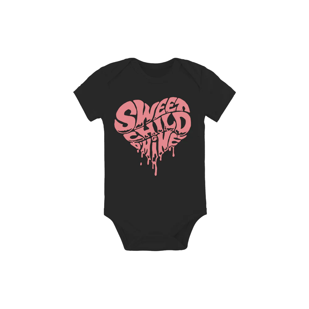 Guns N Roses - Sweet Child O' Mine Heart Black Onesie