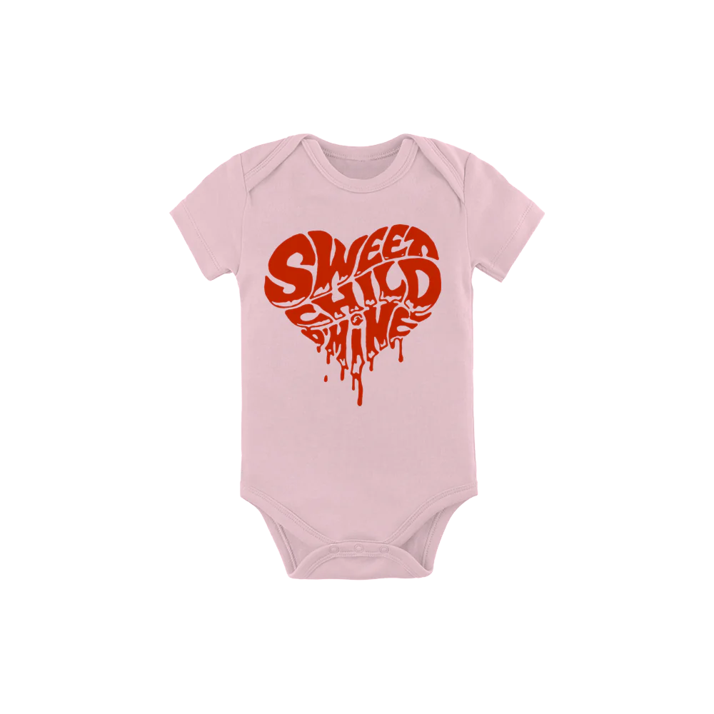 Guns N Roses - Sweet Child O' Mine Heart Pink Onesie