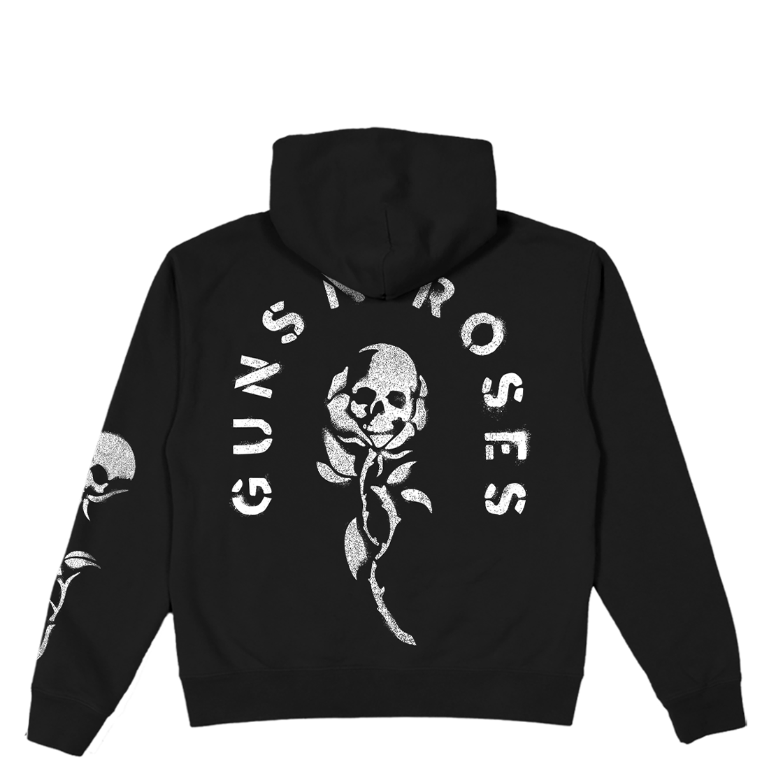 Guns N Roses - Skull Rose Black Hoodie