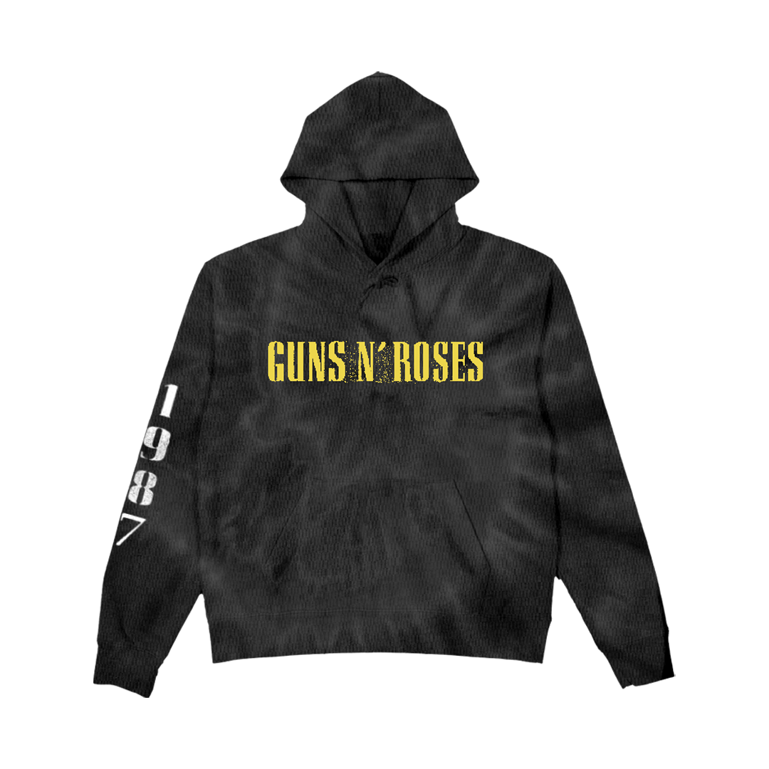 Guns N' Roses - GN'R Black Tie Dye Hoodie