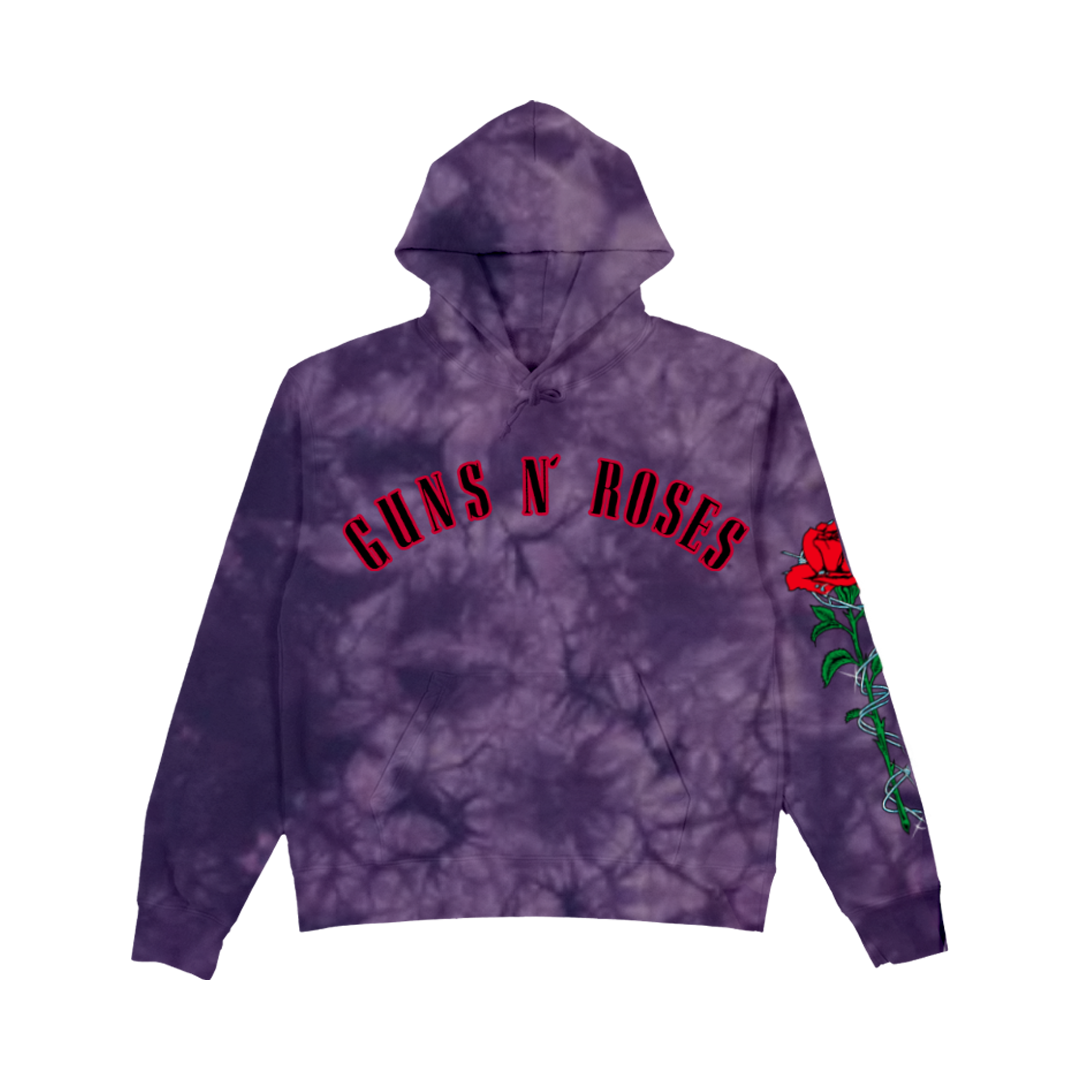 GN R Purple Tie Dye Hoodie Guns N Roses UK