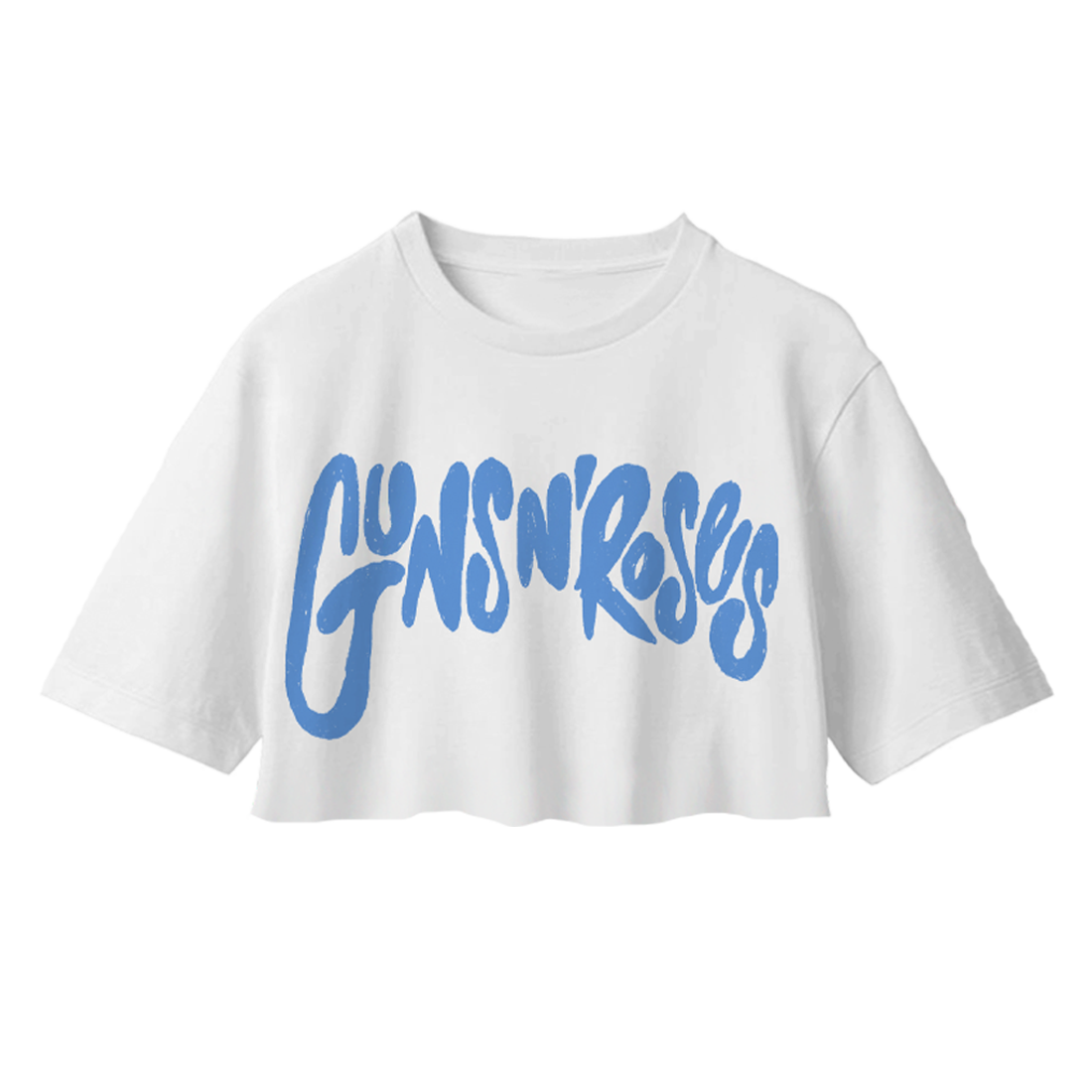 Guns N Roses - November Rain Womens Cropped White T-Shirt