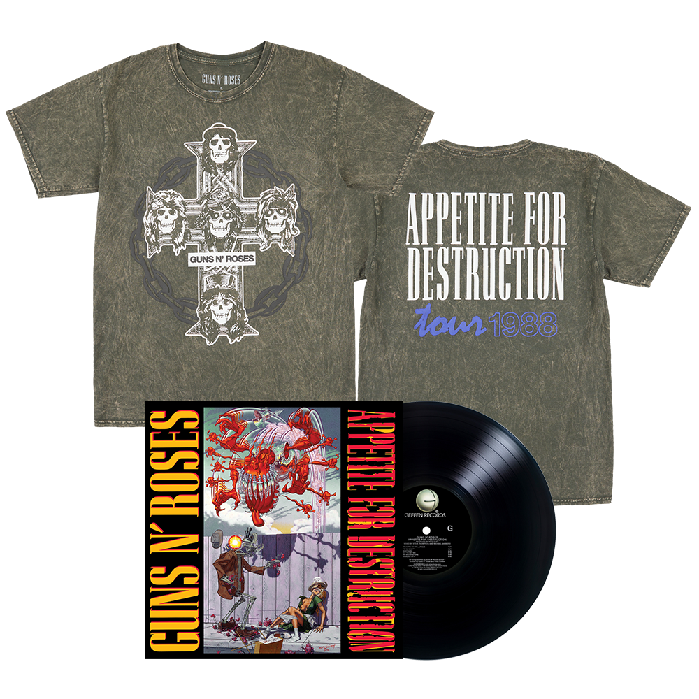 Appetite For Destruction Limited Edition LP + Appetite For Destruction Cross and Chain T-Shirt