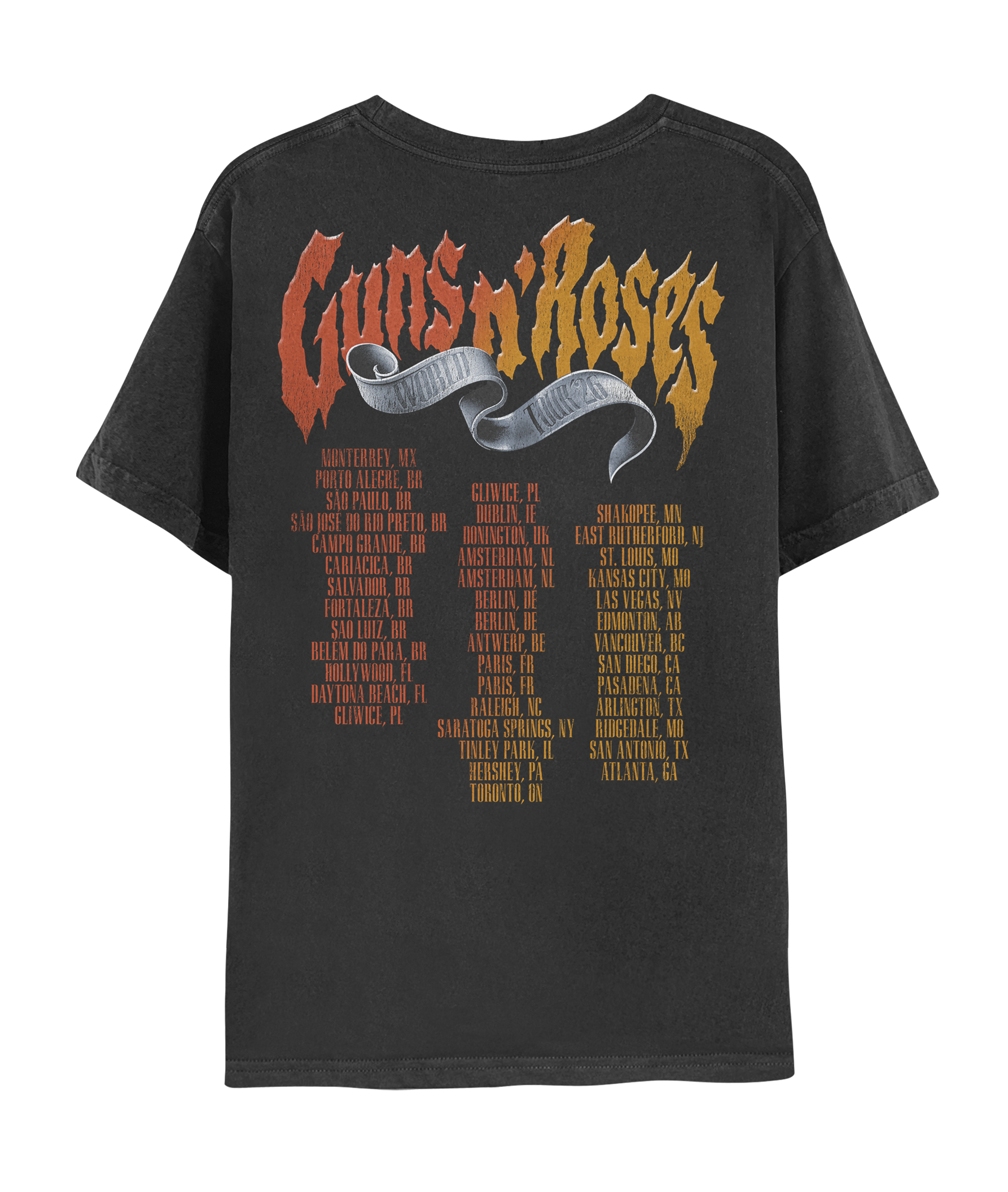 Guns N Roses - World Tour 2026 Washed T-Shirt