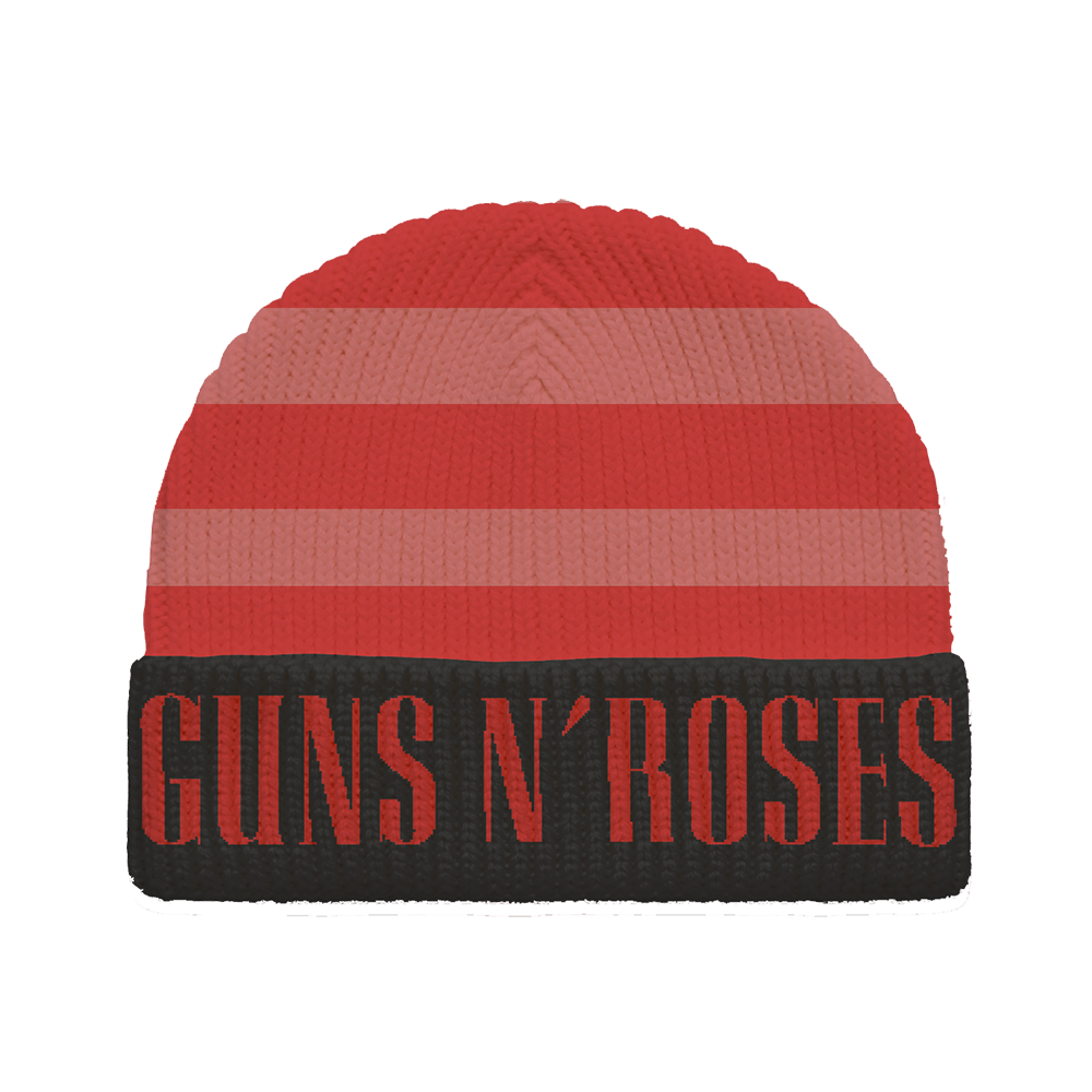 Guns N Roses - Knit Logo Striped Beanie