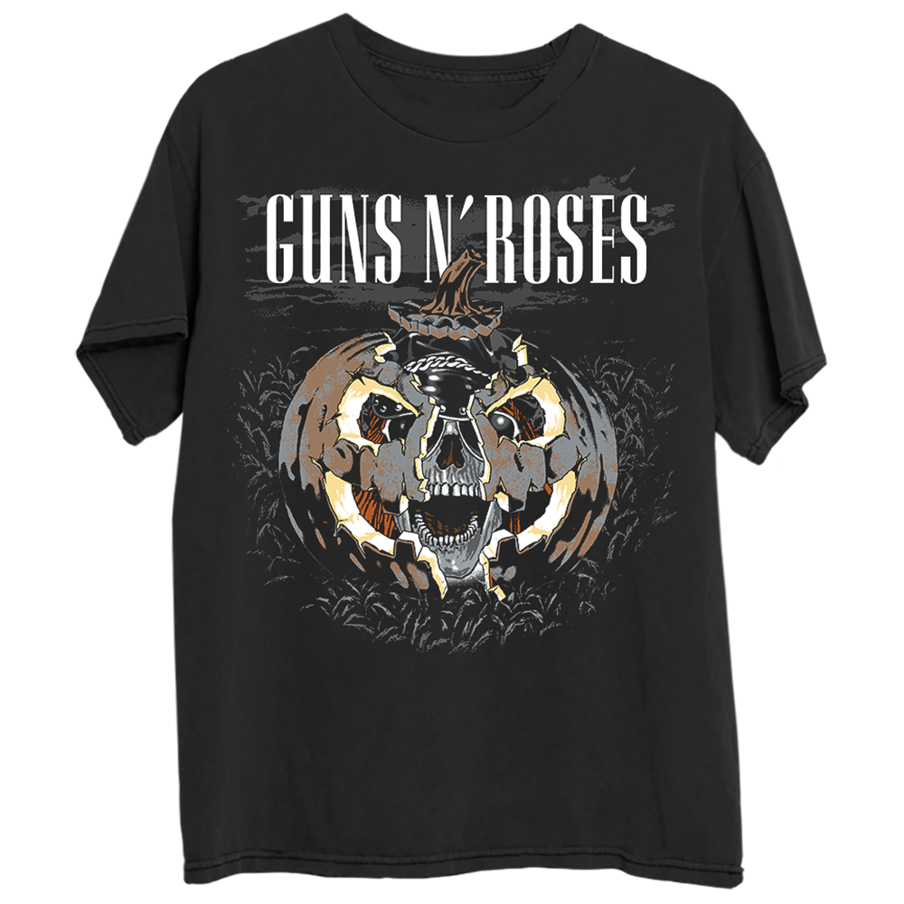 Guns N Roses - Pumpkin Skull Glow In The Dark T-Shirt