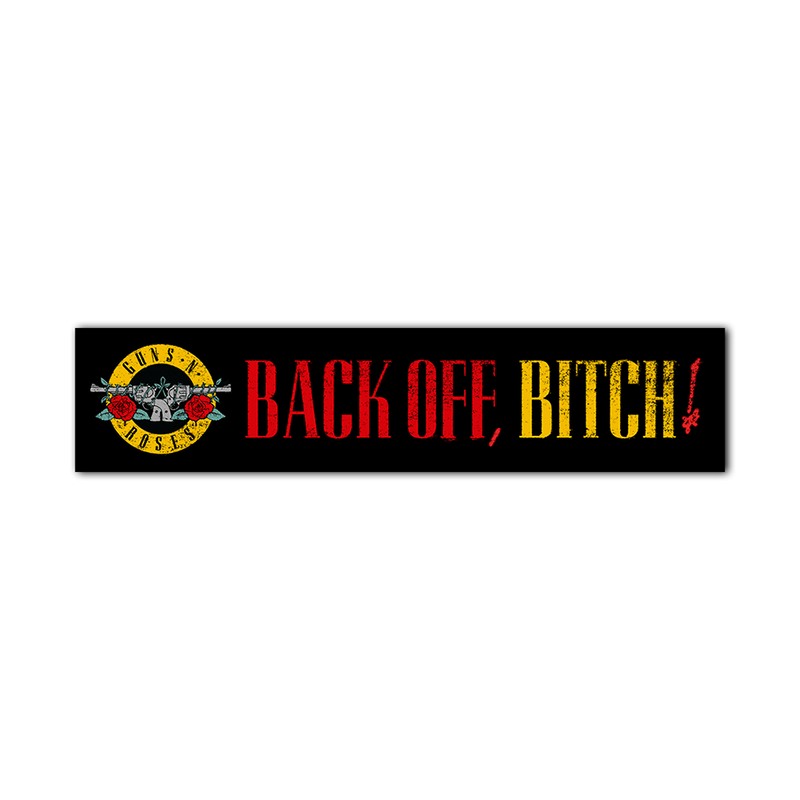 Back Off Bumper Sticker - Guns N' Roses UK